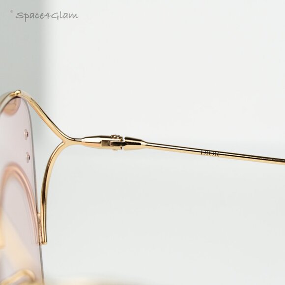 Dior Women Sunglasses Shiny Gold Pink Butterfly CD40095U 10Y BRAND NEW main image 4